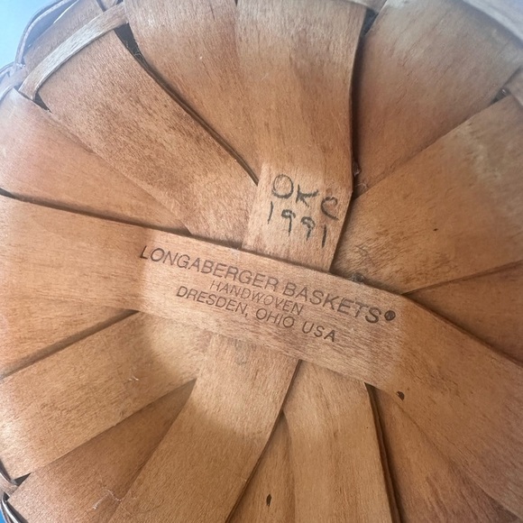 Longaberger Brown Woven Basket with Intricate Accents vintage 1991 - Picture 5 of 7